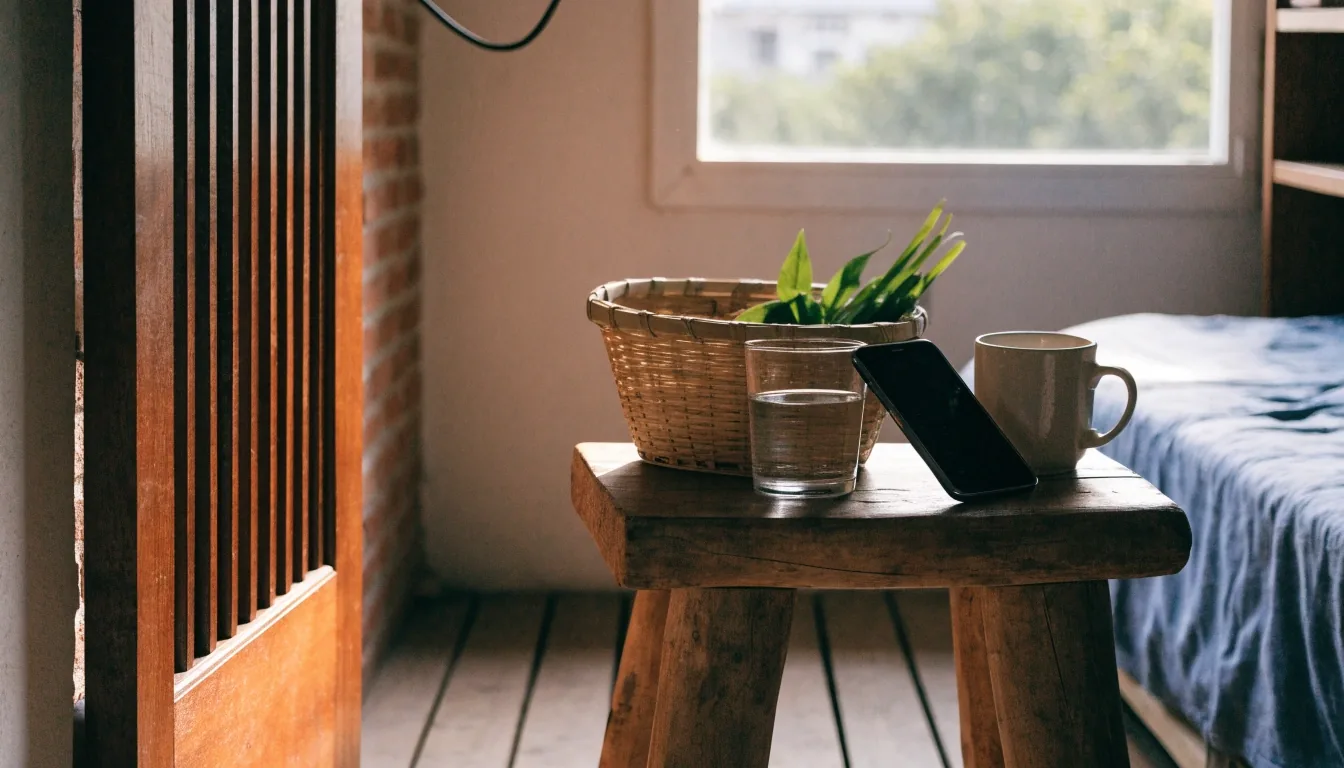 A quiet home corner set up for a remote nutrition consultation session